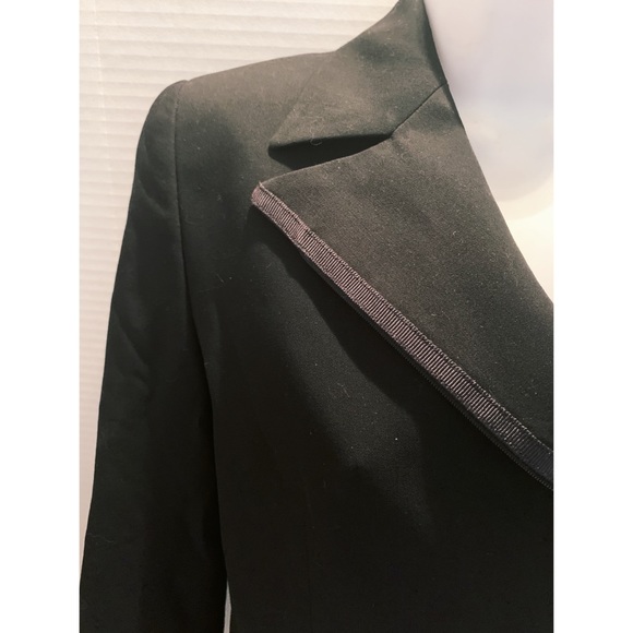 EMPORIO ARMANI Black Unique Zipper Fitted Blazer - Picture 4 of 8